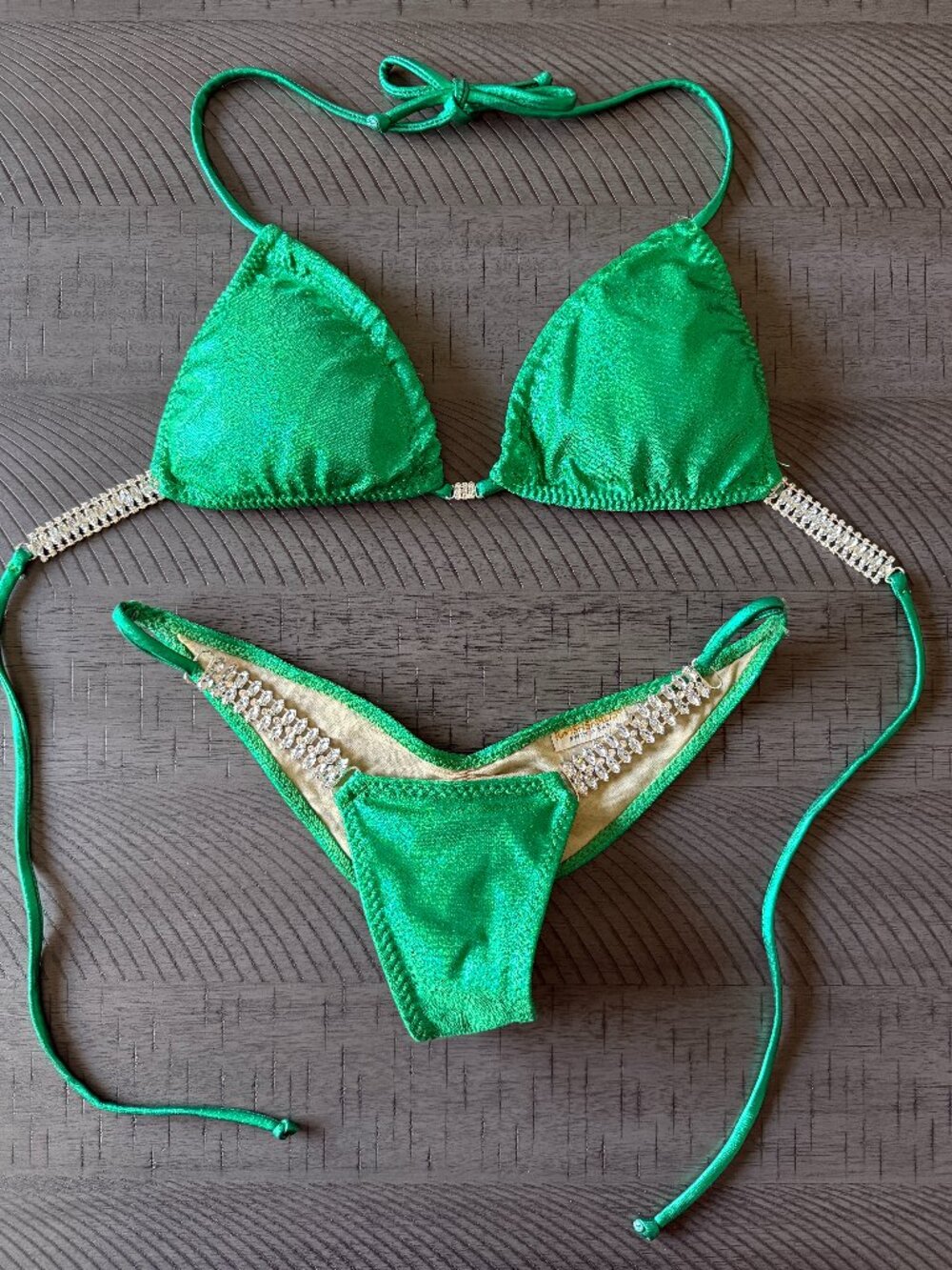 Ravish Sands Kelly Green Sparkle Posing Suit